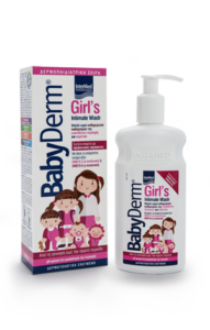 Babyderm Girl’s Intimate Wash Απαλό υγρό καθαρισμού της ευαίσθητης περιοχής κοριτσιών μέχρι τη πρώτη έμμηνο ρύση 300ml