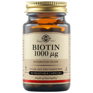 SOLGAR BIOTIN 1000 ΜG VEGETABLE CAPSULES 50 capsules