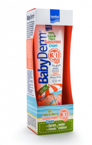 BabyDerm Sunscreen Cream Spf30 – 100% Natural Filters Με Υαλουρονικό, Βιταμίνη Ε & Προβιταμίνη Β5 300ml.