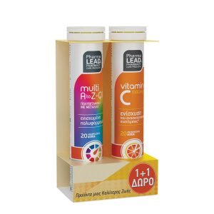 Pharmalead Multi+ A-Z & Q10 Βιταμίνη 20 αναβράζοντα δισκία & Vitamin C 1000mg 20 αναβράζοντα δισκία για Ενέργεια