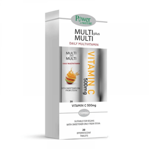Power Health Set Multi Plus Multi Stevia 20 effer.tabs & Δώρο Vitamin C 20 effer.tabs