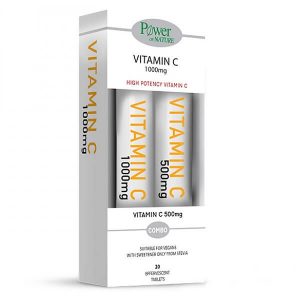 Power Health SET Vitamin C 1000mg 24tabs & ΔΩΡΟ Vitamin C 500mg 20tabs (Βιταμίνη C σε Αναβράζοντα Δισκία)