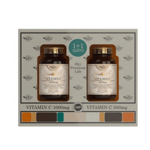 Sky Premium Life Promo Vitamin C 1000mg, 60tabs & Δώρο Vitamin C 500mg, 60tabs