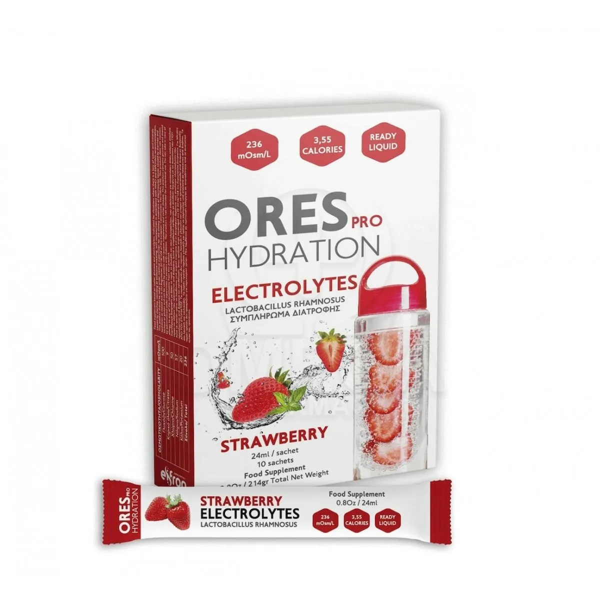 eifron-ores-pro-hydration-electrolytes-10 EIFRON Ores Pro Hydration Electrolytes Ηλεκτρολύτες με Γεύση Φράουλα 10φακ. - Image 1