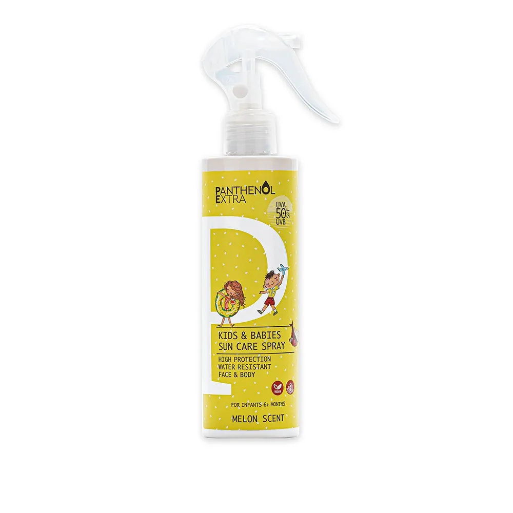 kids-babies-sun-care-spray-spf50 Panthenol Extra Kids & Babies Sun Care Spray Παιδικό Αντηλιακό Σπρέι SPF 50 με Άρωμα Πεπόνι 6m+, 250ml - Image 1