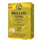 Moller's Total Plus Συμπλήρωμα Διατροφής με Ωμέγα 3, Βιταμίνες, Μέταλλα & 3 Καταξιωμένα Βότανα - Για Ολοκληρωμένη Τόνωση του Οργανισμού, 28+28caps