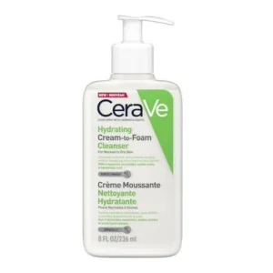 Cerave Hydrating Cream-to-Foam Cleanser Normal to Dry Skin Αφρώδης Κρέμα Καθαρισμού Για Κανονικό & Ξηρό Δέρμα, 236ml